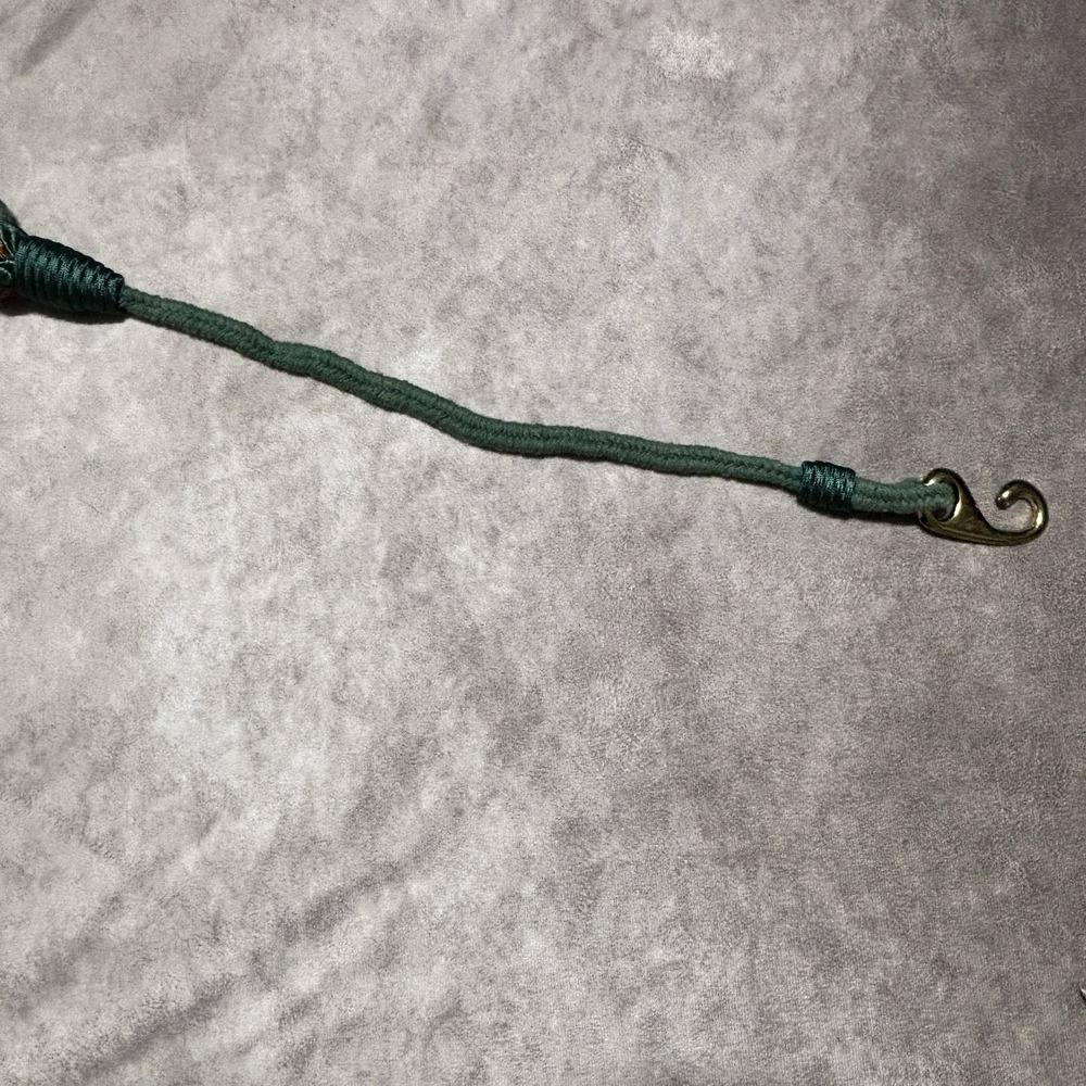 Rhea Belt 80s Braided Cord Rope Stretch Knot Waist With Center Embellishment - Picture 4 of 6